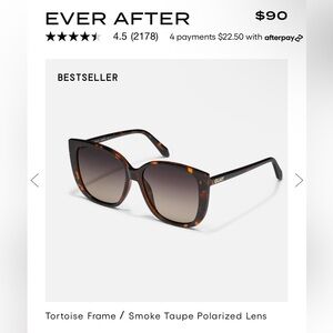QUAY Ever After Brown Polarized Sunglasses Lens Tortoise Frame